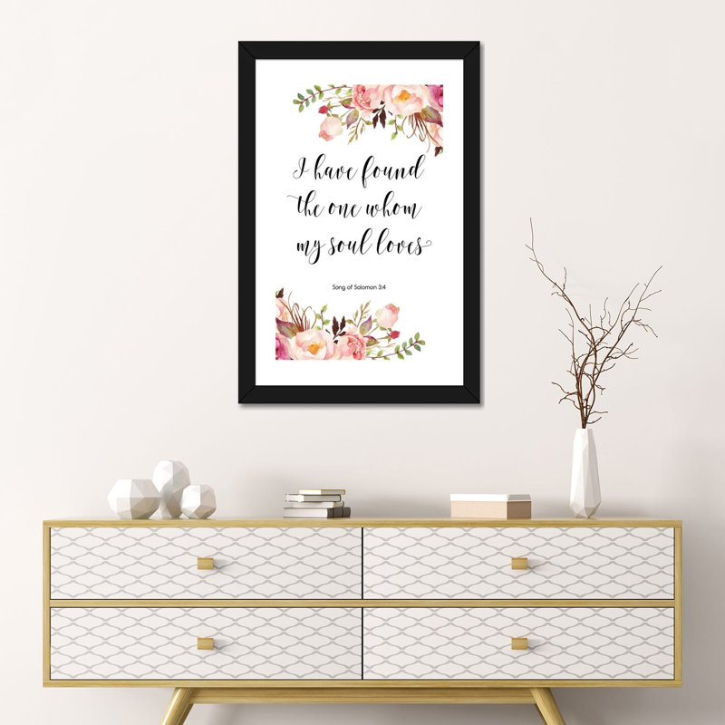 I have found the one who My Soul loves par Eden Printables-impression d’art textuel, Blanc, H 24 po x l 16 po x P 1 po