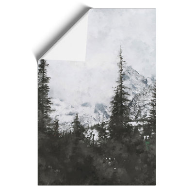 Forest and Mountain Landscape Painting - Frameless Print