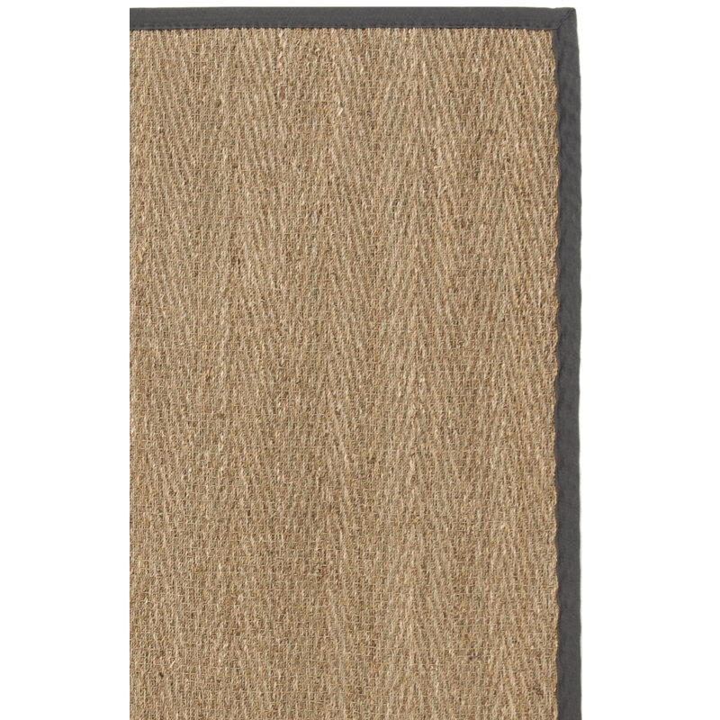 Tapis de couleur unie en fibres naturelles Peetz, Tapis de couloir 2 pi 6 po x 8 pi
