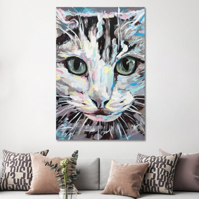 Cat II 1 Piece Wrapped Canvas Painting