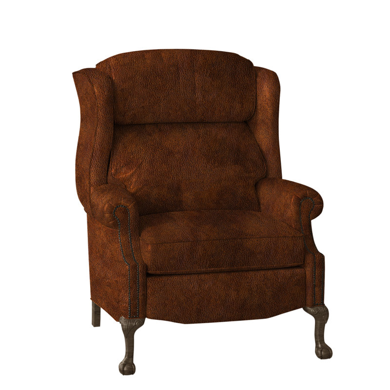 Fauteuil inclinable en cuir Maxwell, Cuir véritable cacao d'Anilina, Pavées, Manuel
