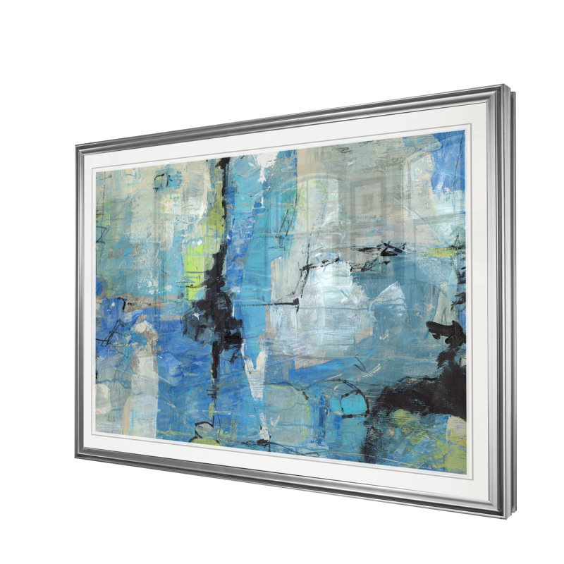 Spontaneous I - Single Picture Frame Print, 20" H x 24" W x 1.5" D, Silver Frame