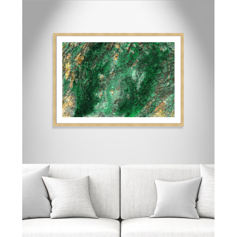Quincy «Emerald Marble» - Reproduction d'art graphique sur papier encadré