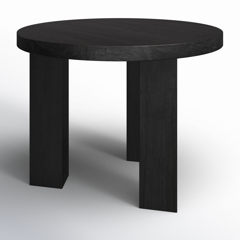 Mesa Solid Wood End Table, Ebony Parawood