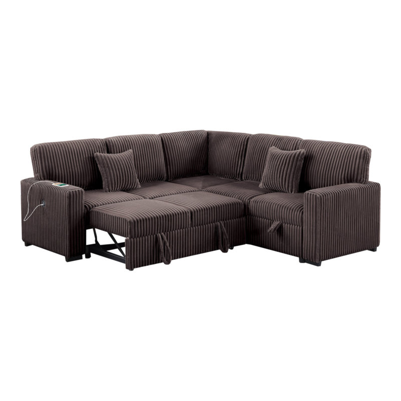 Coussin de salon modulaire réversible de style moderne avec rangement escamotable 3 pièces