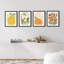 Sydney Orange Flower Poppies, impression sur papier 4 pièces-97782518-97782520