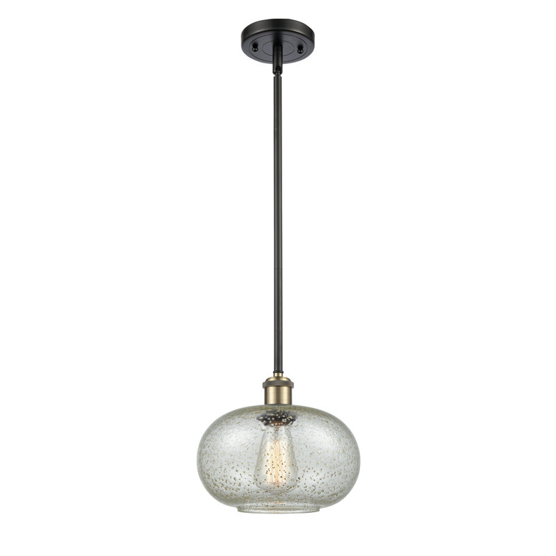 Luminaire sphère suspendu 1 lumières simple Bethlehem, Chrome poli, Mica, Ampoule non incluse