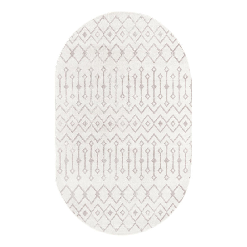 Junius Geometric Indoor Rug, Oval 4' x 6'
