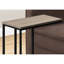 Table à collation contemporaine pour le bureau - Stratifié brun, base en métal noir stable, décor de salon moderne