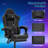 PU Leather Adjustable Gaming Chair, Ergonomic Desk Computer Chair with Headrest, Footrest and Lumbar Support-50490351