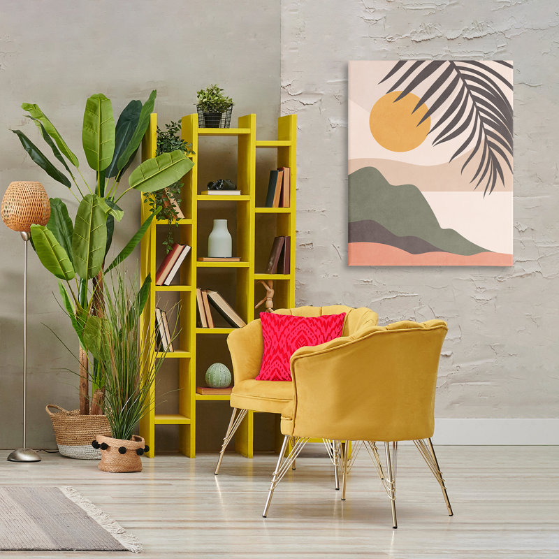 "Tropical Boho Scene", art mural par Nataly White, H 40 po x l 30 po