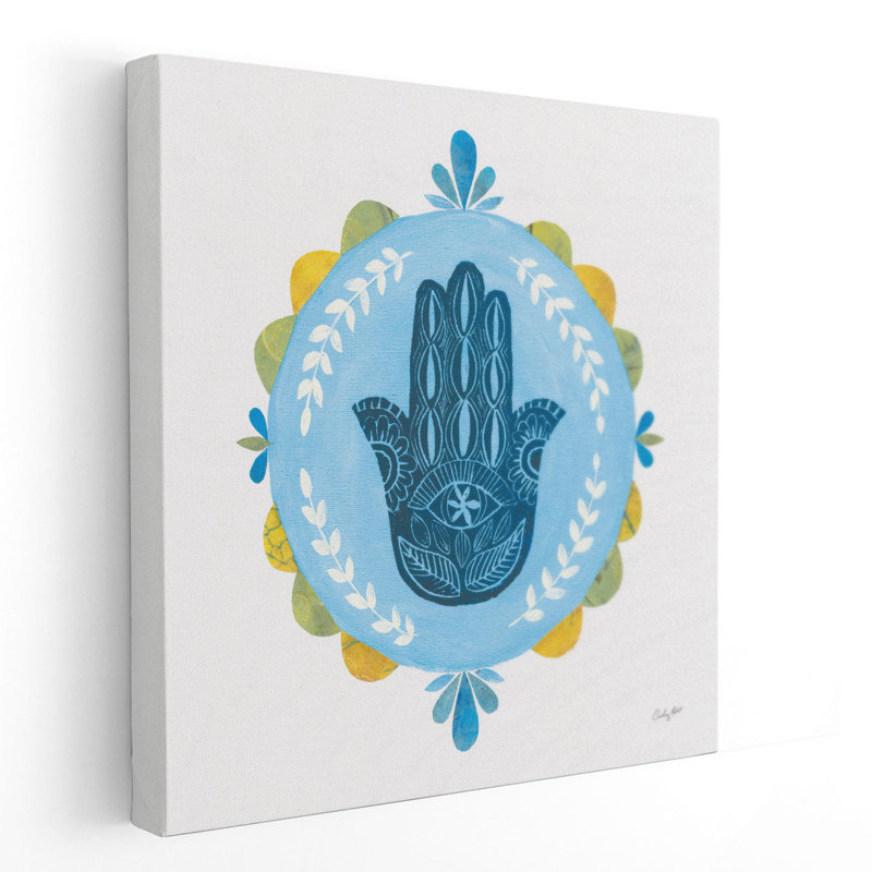 Hamsa Mandala I - reproduction d'art sur toile, H 24 po x l 24 po