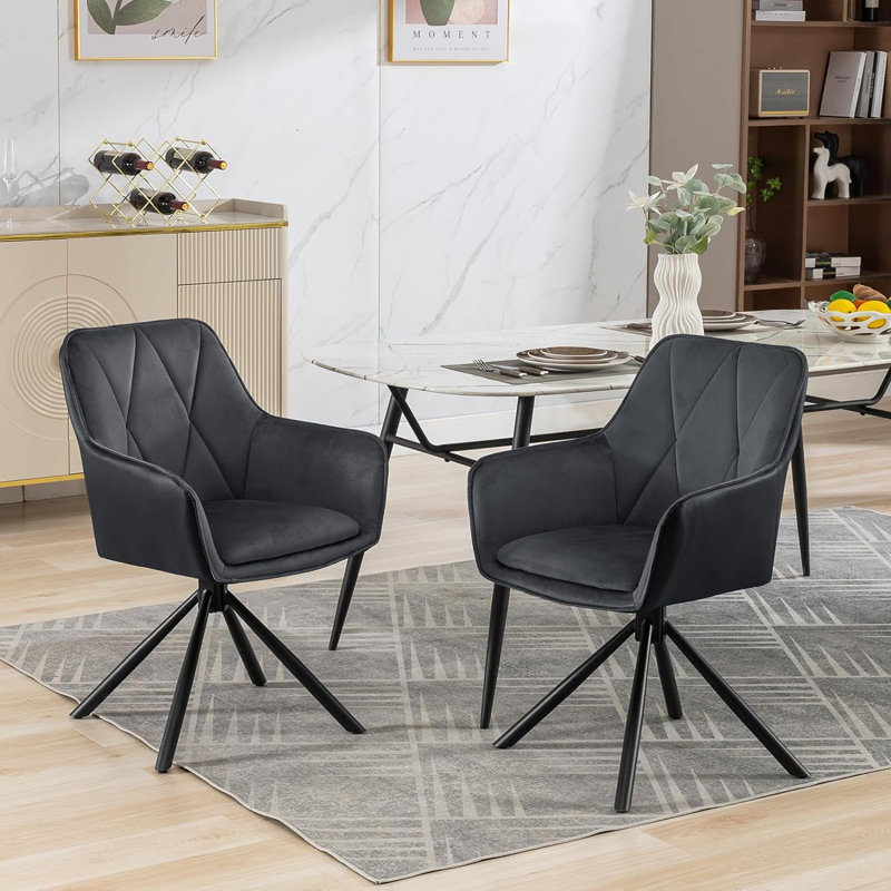 Sourya Dining Chair Set, Grey/Brown/Blue