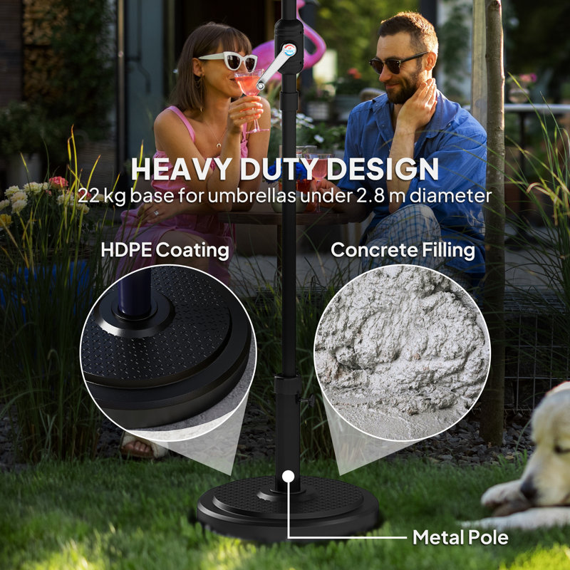 22kg HDPE, Metal Umbrella Base
