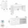 Office 500 Collection 3 Piece Rectangular 60W Computer Desk Office Set