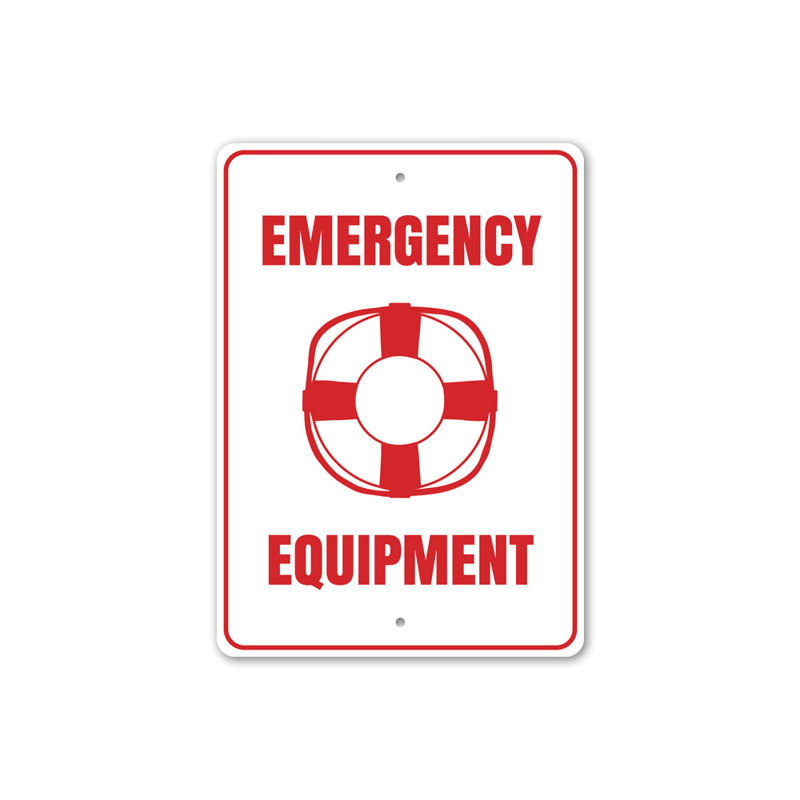 Enseigne d'équipement d'urgence, H 14 po x l 10 po x P 0,04 po