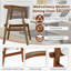 Chaises de salle à manger en bois avec accoudoirs enveloppants et siège rembourré pour la cuisine-609849435