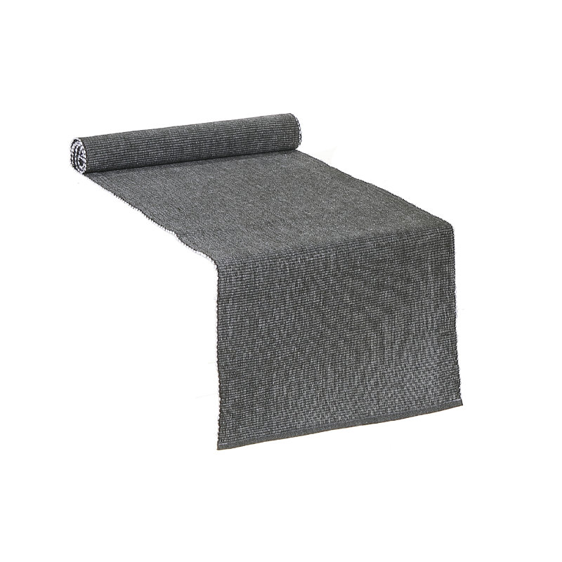 Chemin de table en mélange de coton de couleur unie, 54 po x 13 po, Vert foncé