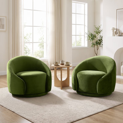 Blaklee Upholstered Swivel Barrel Chair