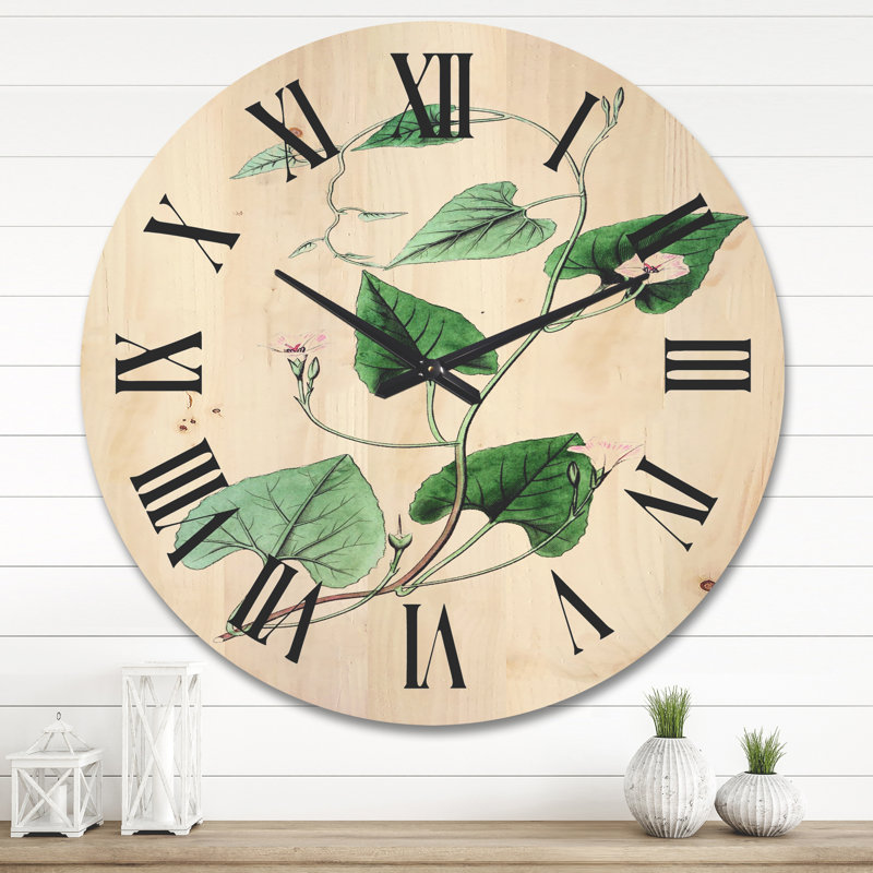 Horloge murale Leaves Plants, Grand
