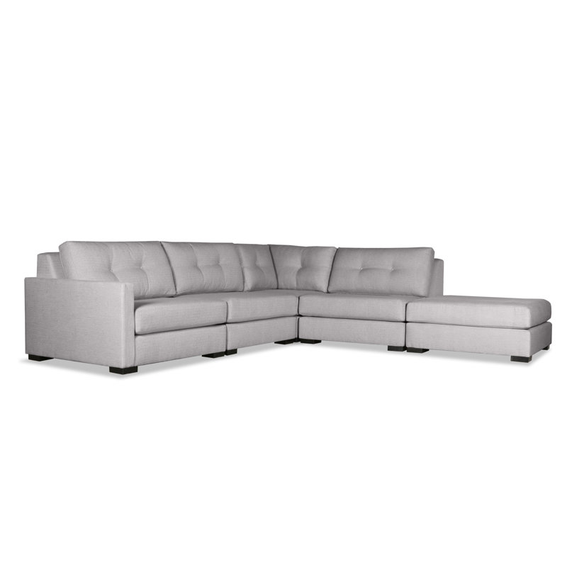 Seda Upholstered Sectional Symmetrical, Grey Revolution®, Right Hand Facing