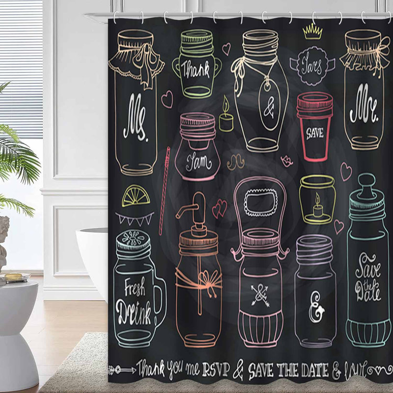 Rideau de douche Mason Jar, L 72 po x l 72 po