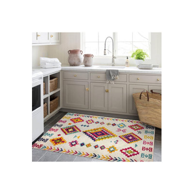 Tapis décoratif multicolore Northern