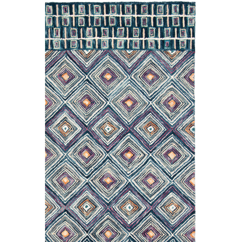 Deyoung Hand Tufted Wool Geometric Rug, Rectangle 6' x 9'