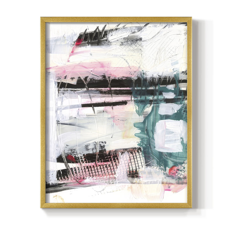 Parade I Framed Print - Solid Wood, 11" H x 9" W, Gold