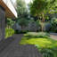 Dalles de terrasse emboîtables, paquet de 10, 30,5 x 30,5 cm (12 po x 12 po), 0,93 m² (10 pi²), revêtement de sol extérieur imperméable en plastique, résistant aux intempéries, idéal pour terrasse, porche, balcon, jardin, gris foncé-106766284