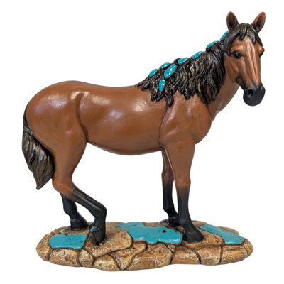 Standing Horse with Turquoise Accents