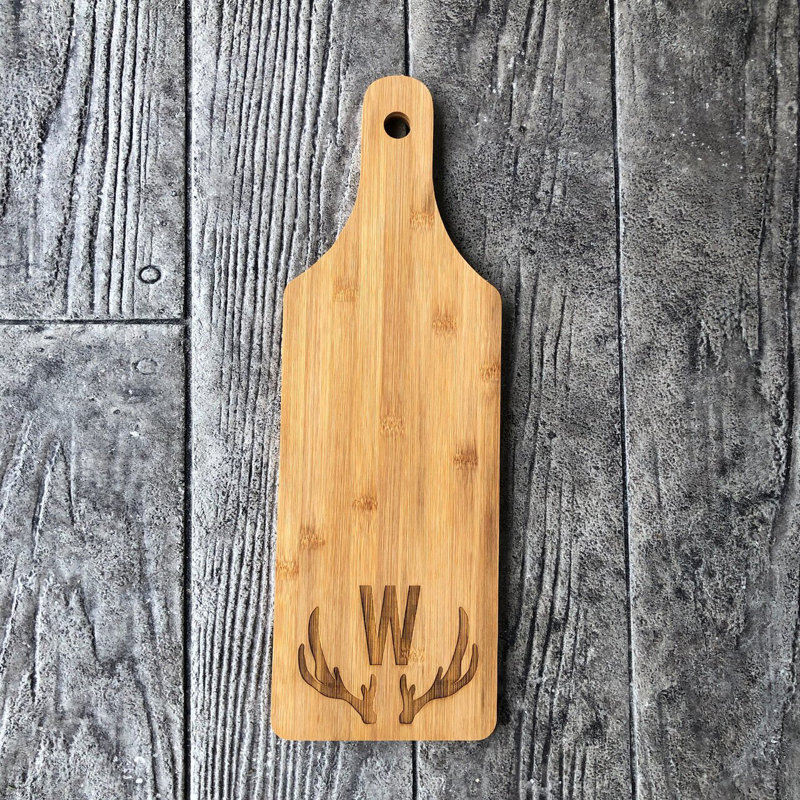 Sweetums Wall Decals Bamboo Engraved Antlers Cutting Board, Yes
