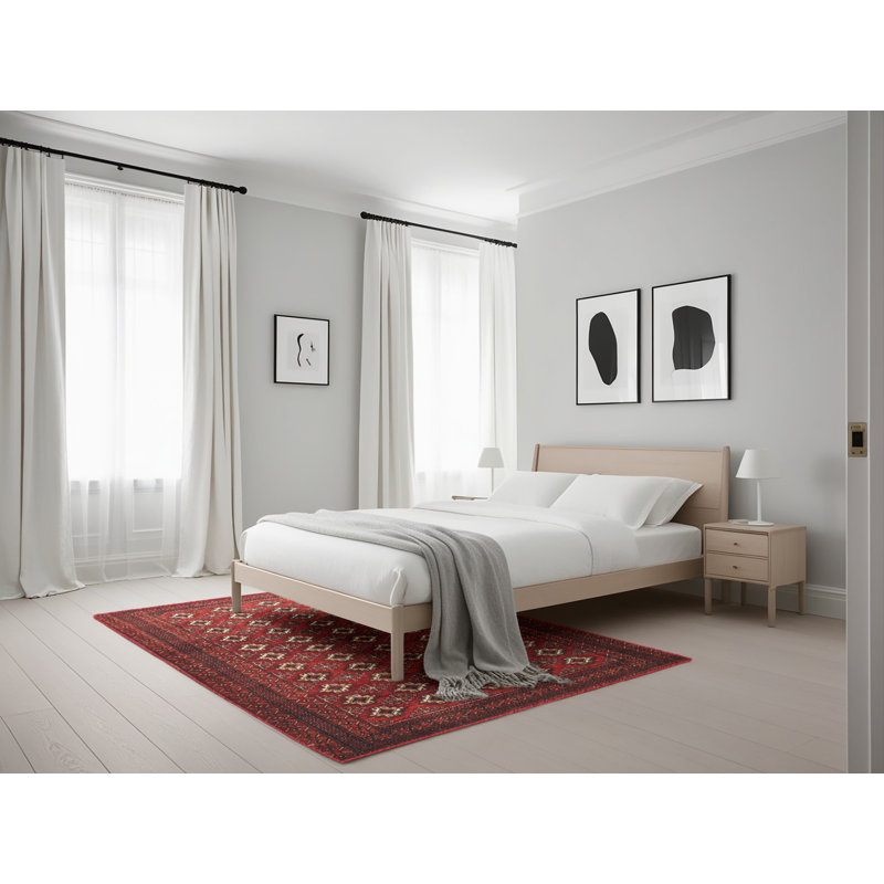 Tapis rouge à motif sud-ouest, Rectangle 5 pi x 7 pi