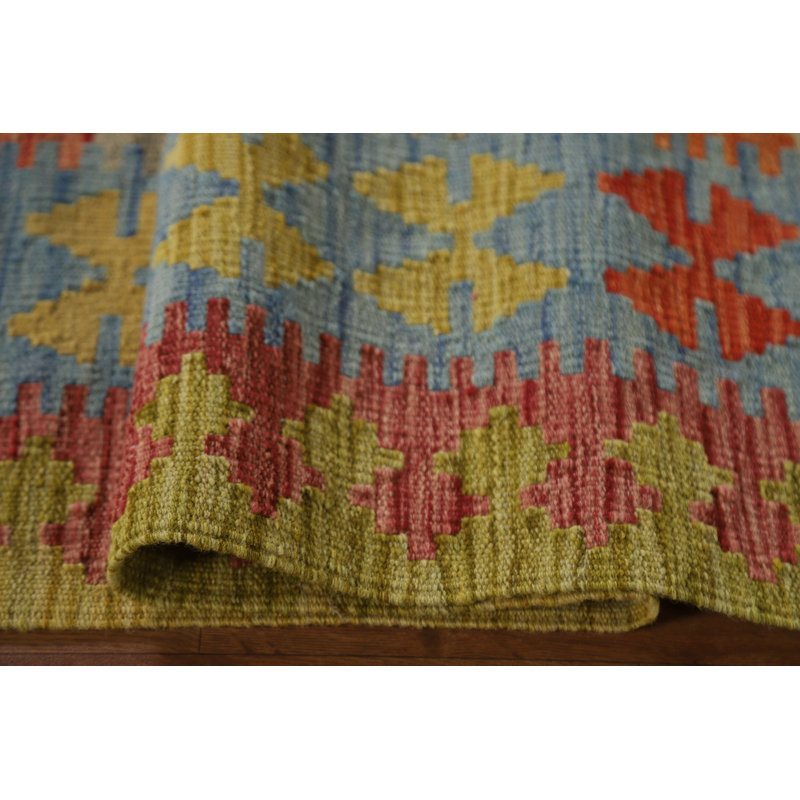 Tapis oriental géométrique Kilim 6 x 8