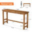 63" Solid Wood Bar Table,