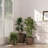 Three-piece Set Of Flower Pots With Checkered Pattern-1965979594