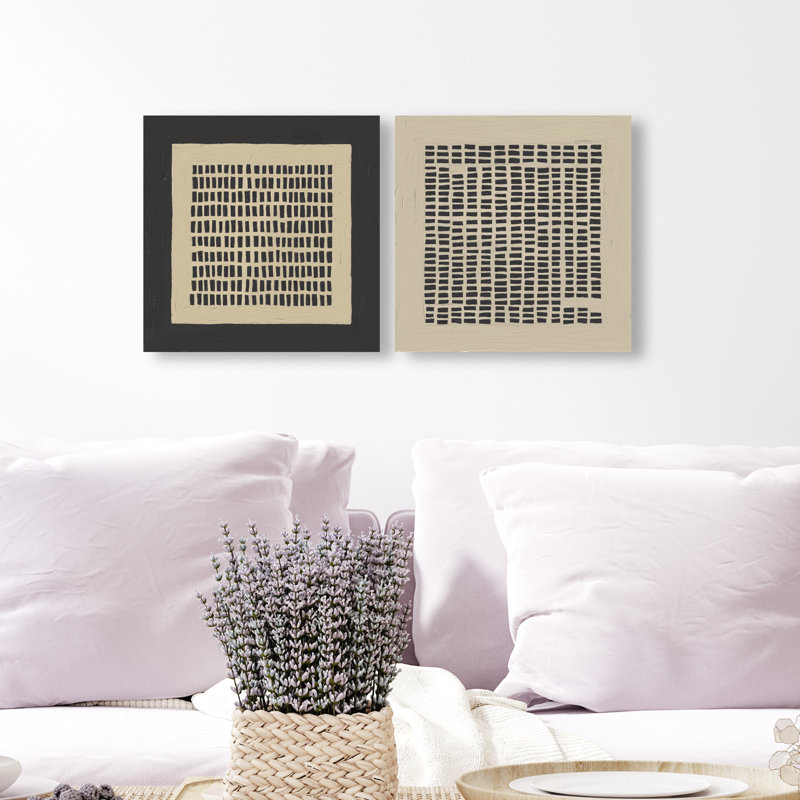 Tiny Windows Set Canvas Abstract Print by Oliver Gal, Black Frame, 12 x 12, 12"H x 12"W, Gallery Wrapped