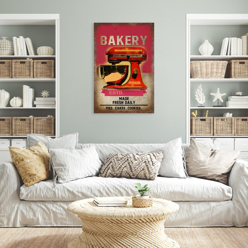 " Bakery Made Fresh Daily ", 36" H x 24" W x 1.25" D