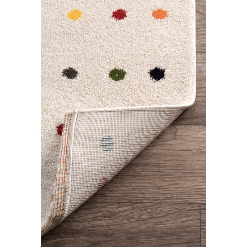 Tapis rose / jaune à pois Latchford, null