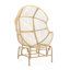 Fauteuil oscillant d'extérieur en osier brun clair Palos-2065169329