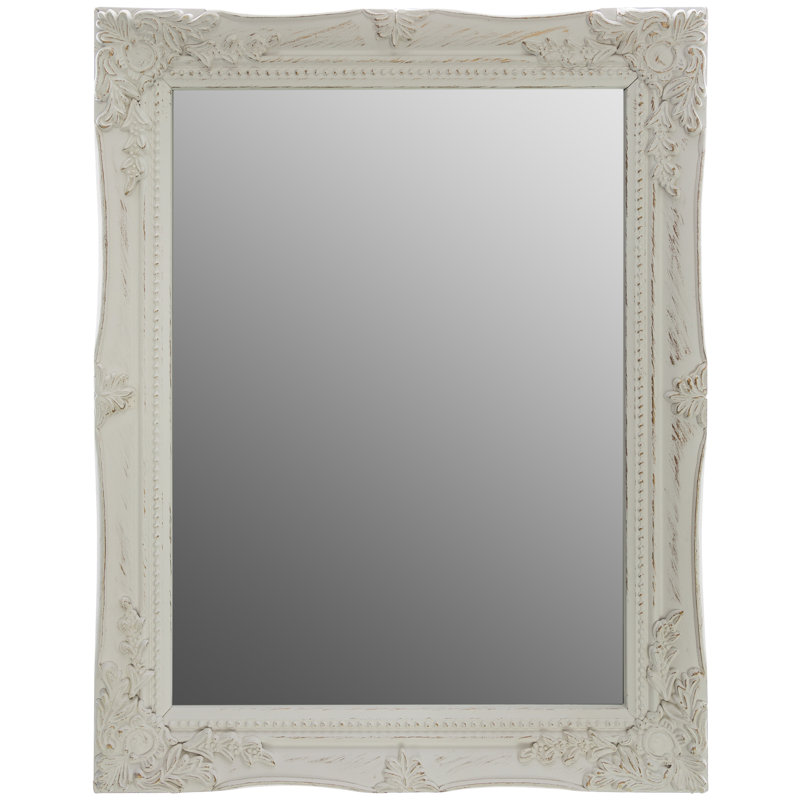 Dan Wood Flat Wall Mirror, White
