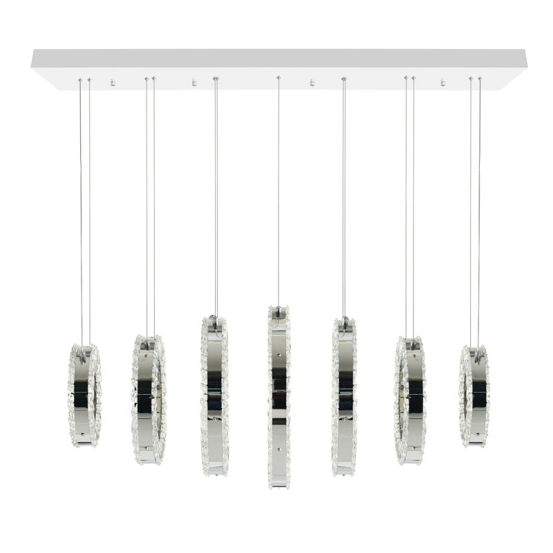 Lustre à DEL avec finition chromée