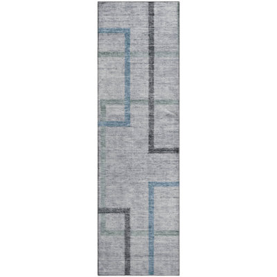Premium Machine Washable Prisco Gray Rug