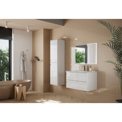 Armoire-lavabo simple 2 tiroirs DAX Venice avec tiroir Onix
