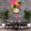 Vibrant petit-déjeuner matinal abstrait coloré, fruit tropical, art mural-129143263