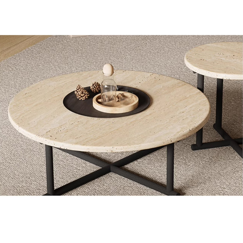 Minimalist Vintage Coffee Table, 13.77" H x 23.62" L x 23.62" W