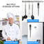 Thermomètre à viande à lecture instantanée, sonde non pliable en acier inoxydable de qualité alimentaire 304, thermomètre de cuisson pour barbecue de 50 300 à 300 ℃ avec rétroéclairage, fixation magnétique et arrêt automatique pour la cuisson au four du barbecue