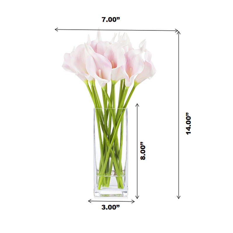 Lillies Arrangement in Vase, Pink