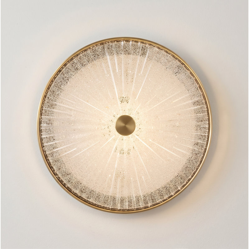 Plafonnier encastré 1 lumière DEL 11,75 po Solara en laiton antique