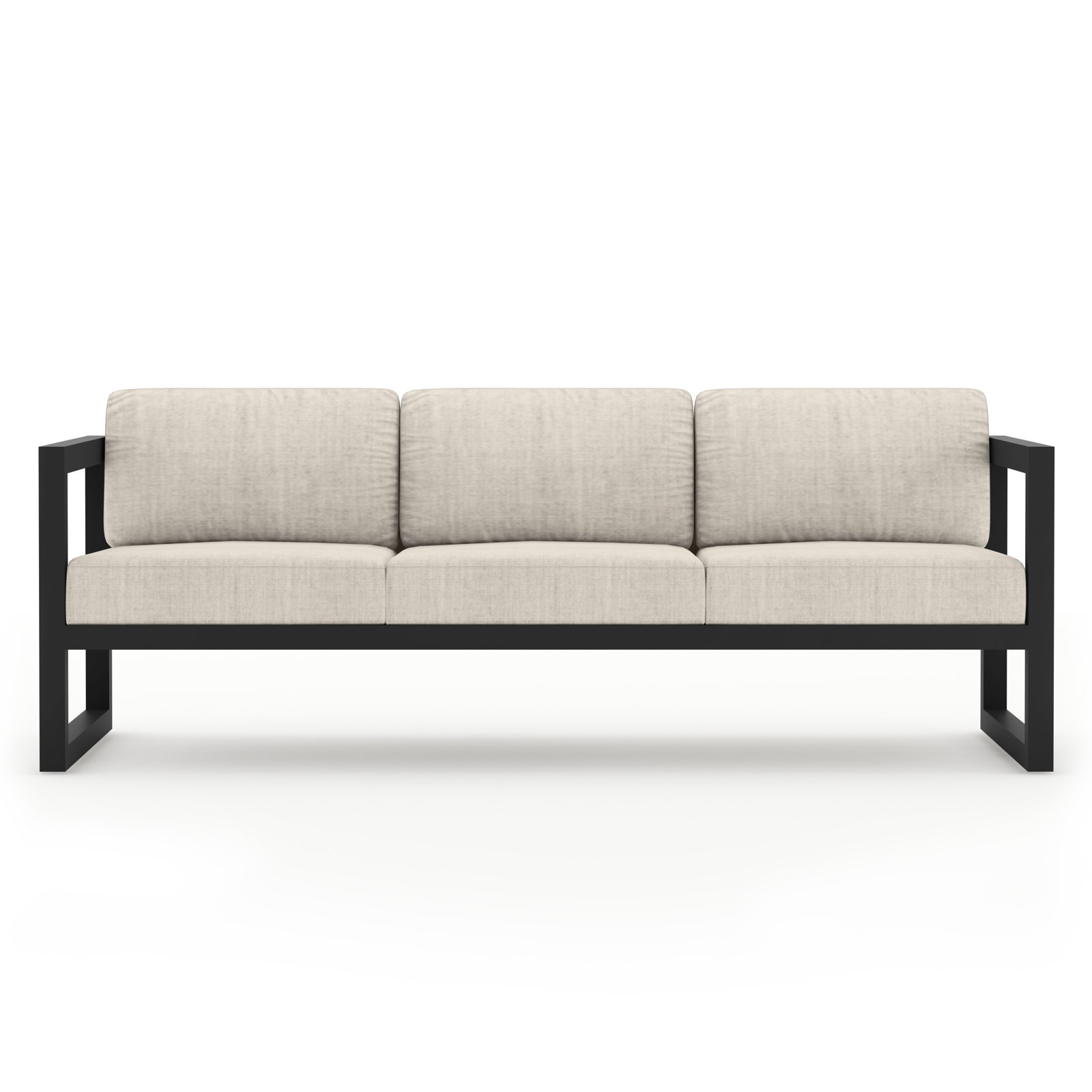 Smith 4-Person Patio Seating Group, Cast Silver, Black